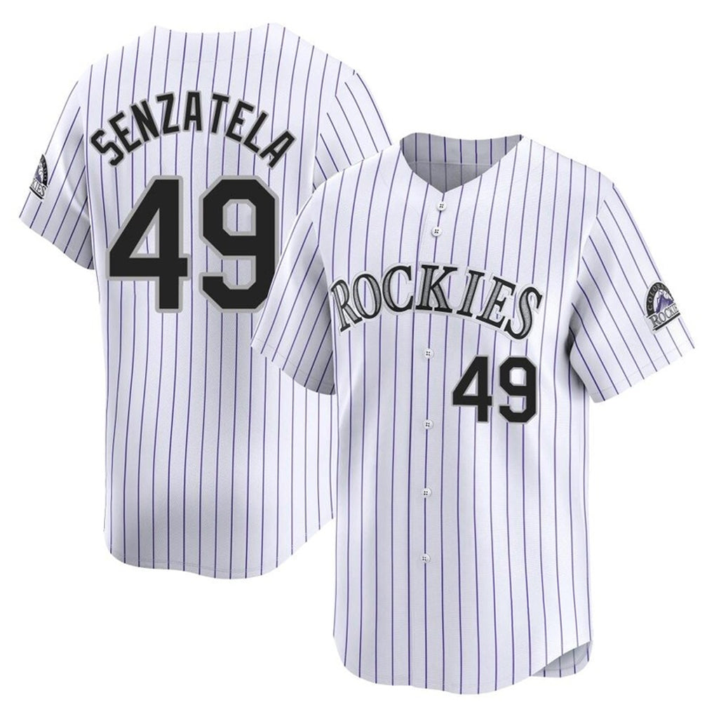 Colorado Rockies #49 Antonio Senzatela Player White Fotopoulosg Limited Home Stitched Jerseys