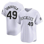 Colorado Rockies #49 Antonio Senzatela Player White Fotopoulosg Limited Home Stitched Jerseys