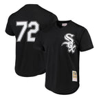 Chicago White Sox #72 Carlton Fisk Player Black Fotopoulosg Mitchell & Ness Cooperstown Collection Mesh Game Stitched Jerseys