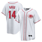 Cincinnati Reds #14 Pete Rose Player White Fotopoulosg Game Home Stitched Jerseys