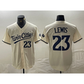 Minnesota Twins #23 Royce Lewis Number Cream Fotopoulosg Cool Base Stitched Jersey 2