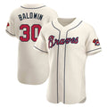 Atlanta Braves #30 Drake Baldwin Player Cream Fotopoulosg Limited Elite Home Game Stitched Jerseys
