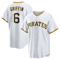 Pittsburgh Pirates #6 Konnor Griffin White Fotopoulosg Home Replica Jersey
