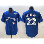 Toronto Blue Jays #22 Ernie Clement Blue Fotopoulosg 2025 World Series Cool Base Stitched Jersey