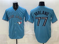 Toronto Blue Jays #77 Louis Varland Blue Fotopoulosg Stitched Jersey