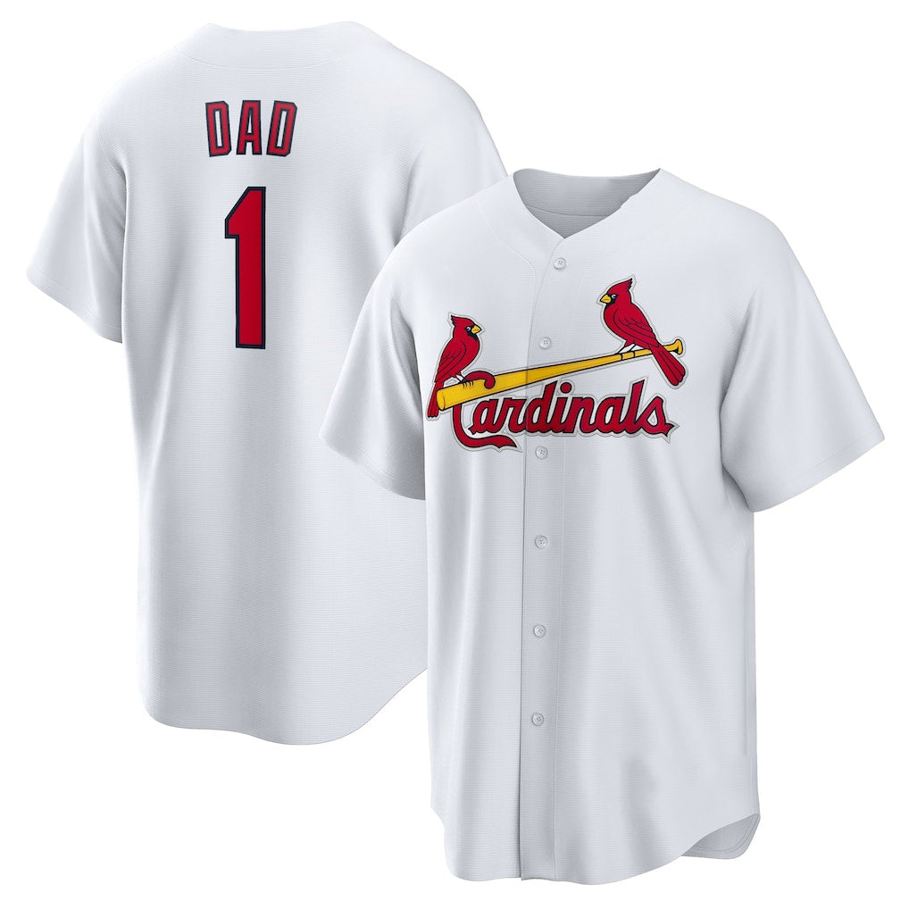 St. Louis Cardinals #1 Dad White Fotopoulosg Home Replica Jersey