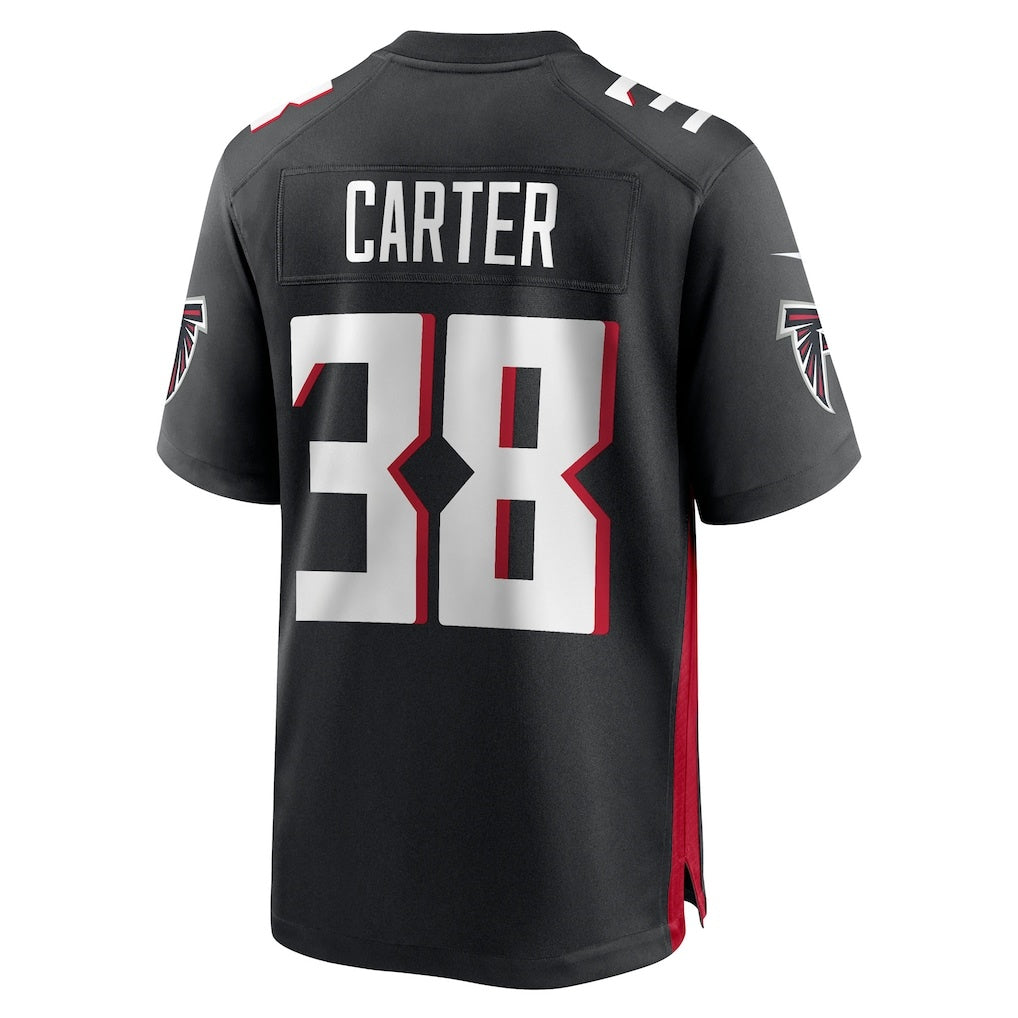 A.Falcons #38 Nathan Carter Black Fotopoulosg Team Game Jersey