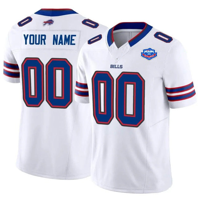 Custom B.Bills Active Player White Fotopoulosg 2025 F.U.S.E. With Farewell Patch Vapor Untouchable Limited Stitched Jersey