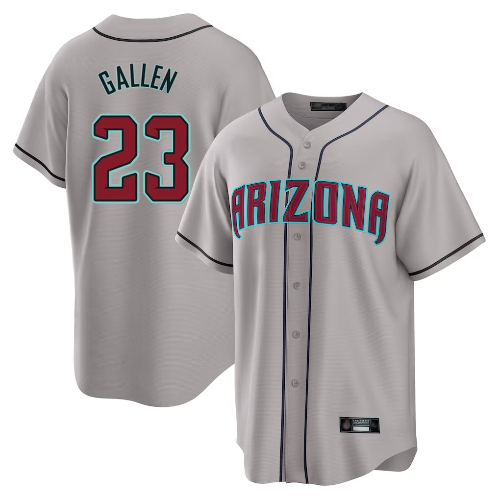 Arizona Diamondbacks #23 Zac Gallen Player Gray Fotopoulosg Road Home Game Stitched Jerseys