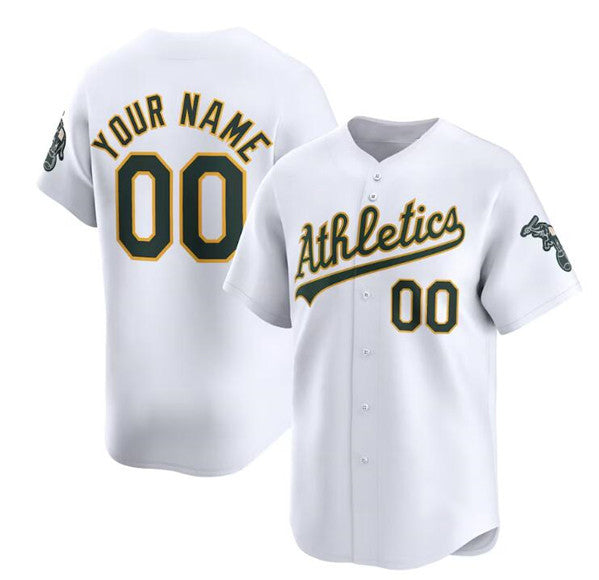 Custom Oakland Athletics Active Player White Fotopoulosg Home Limited Stitched Jersey