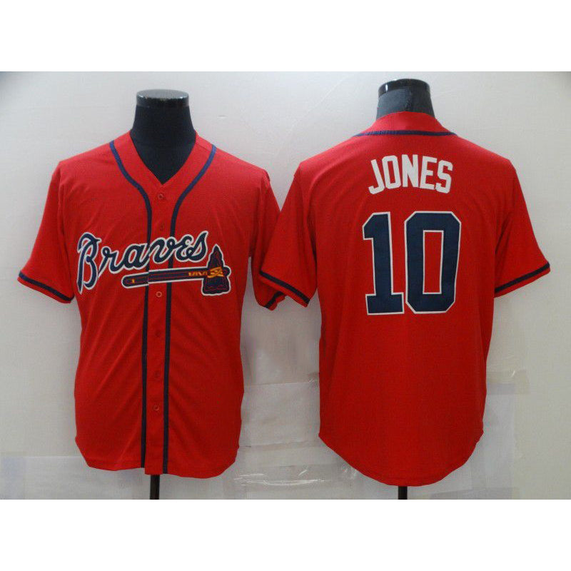 Atlanta Braves #10 Chipper Jones Red Fotopoulosg Stitched Cool Base Jersey