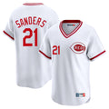 Cincinnati Reds #21 Hunter Greene Player White Fotopoulosg Cooperstown Collection Limited T-shirt Home Stitched Jerseys