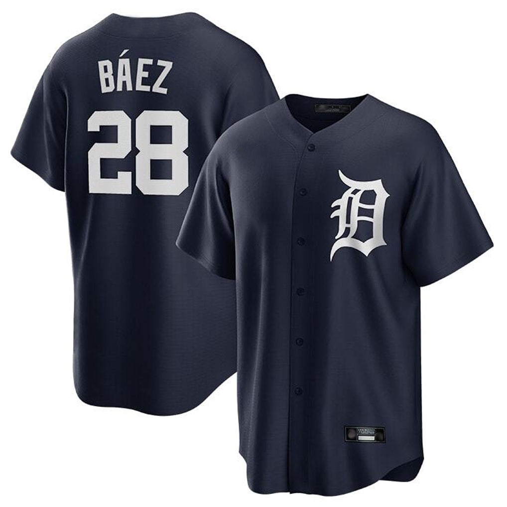 Detroit Tigers #28 Javier Baez Player Navy Fotopoulosg Game Home Stitched Jerseys