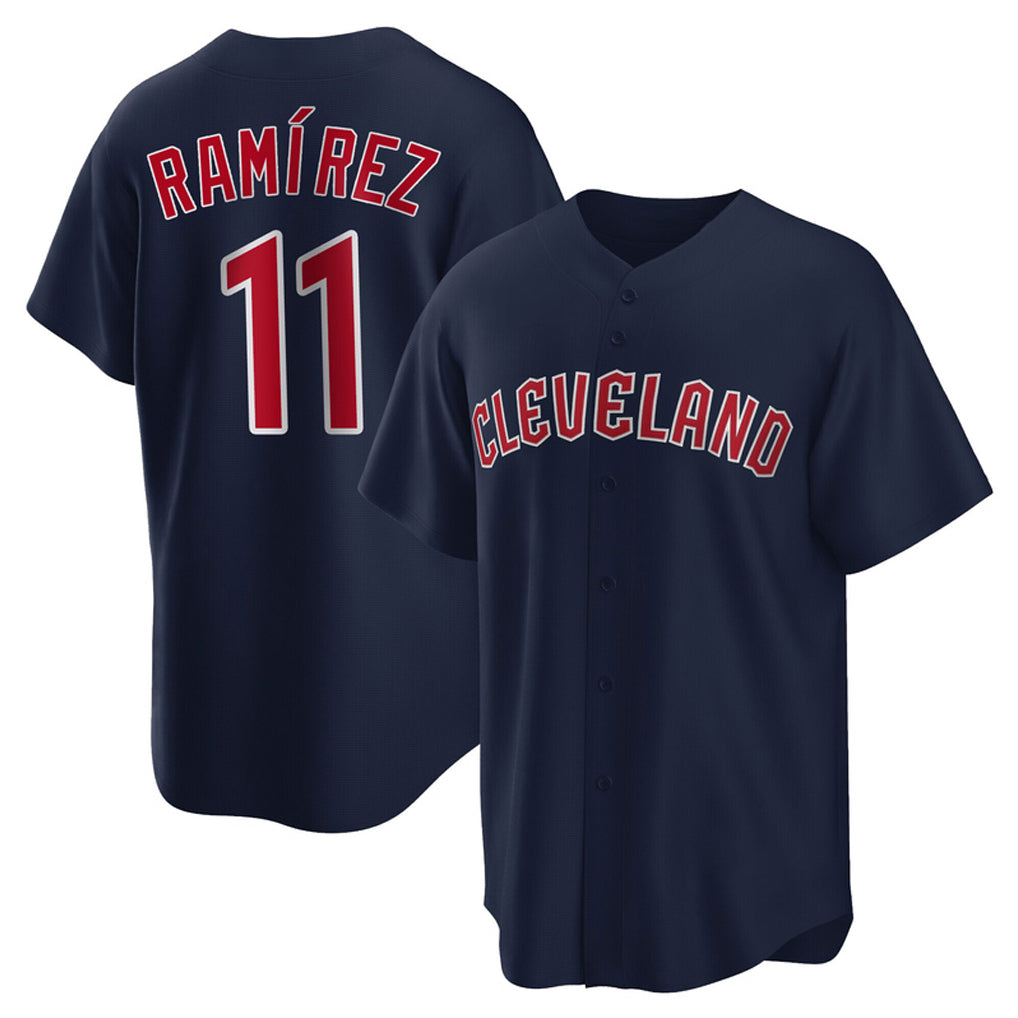 Cleveland Guardians #11 Jose Ramirez Player Navy Fotopoulosg Game Home Stitched Jerseys