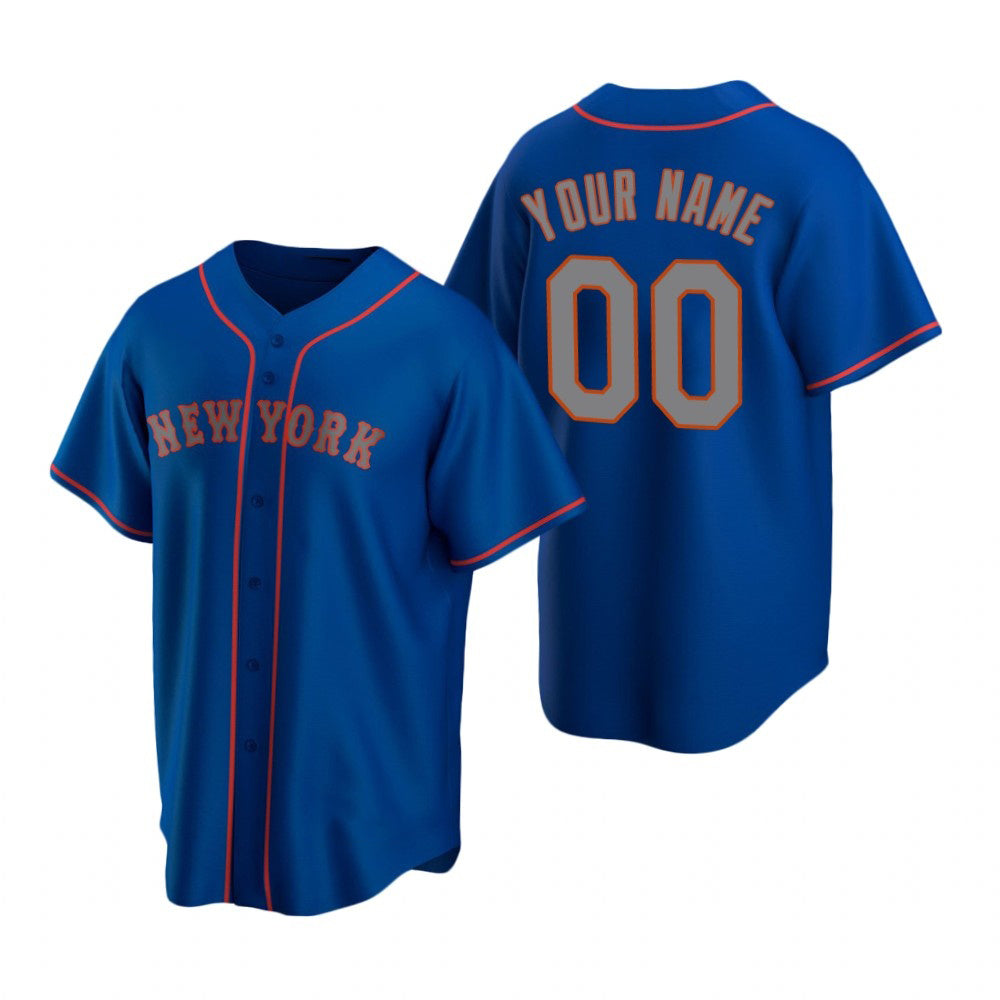 Custom New York Mets Royal Fotopoulosg Stitched Cool Base Road Jersey