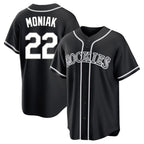 Colorado Rockies #22 Mickey Moniak Player Black Fotopoulosg Fashion Out Home Game Stitched Jerseys