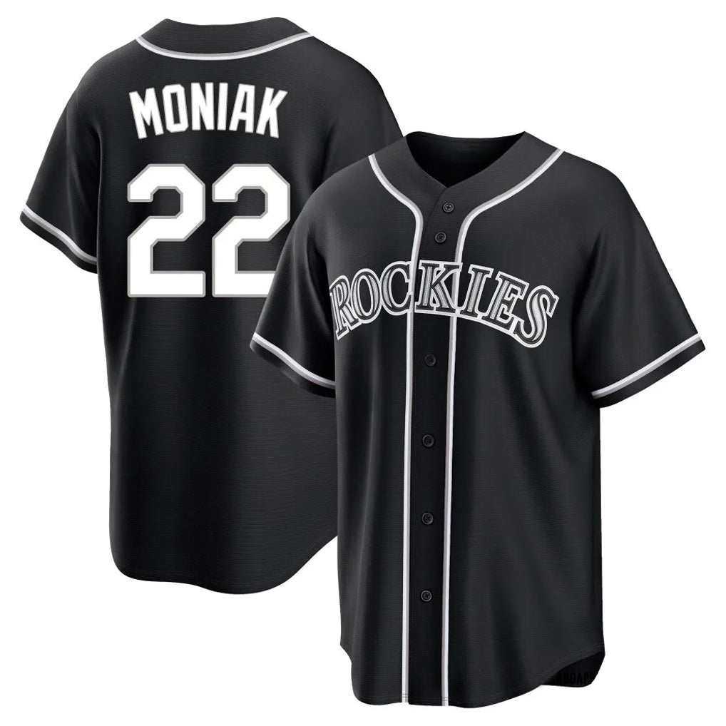 Colorado Rockies #22 Mickey Moniak Player Black Fotopoulosg Fashion Out Home Game Stitched Jerseys