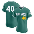 Boston Red Sox #40 Willson Contreras Player Green Fotopoulosg City Connect Limited Elite Home Game Stitched Jerseys1