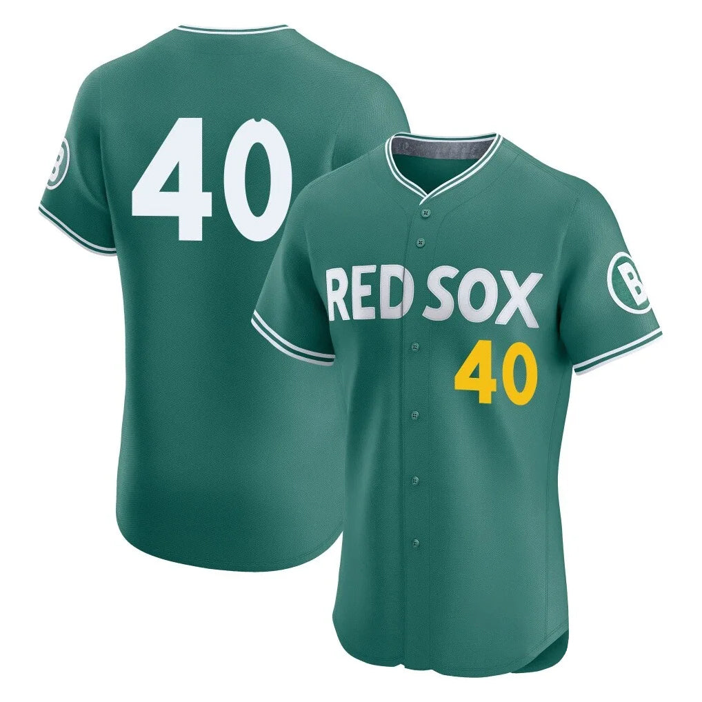 Boston Red Sox #40 Willson Contreras Player Green Fotopoulosg City Connect Limited Elite Home Game Stitched Jerseys1
