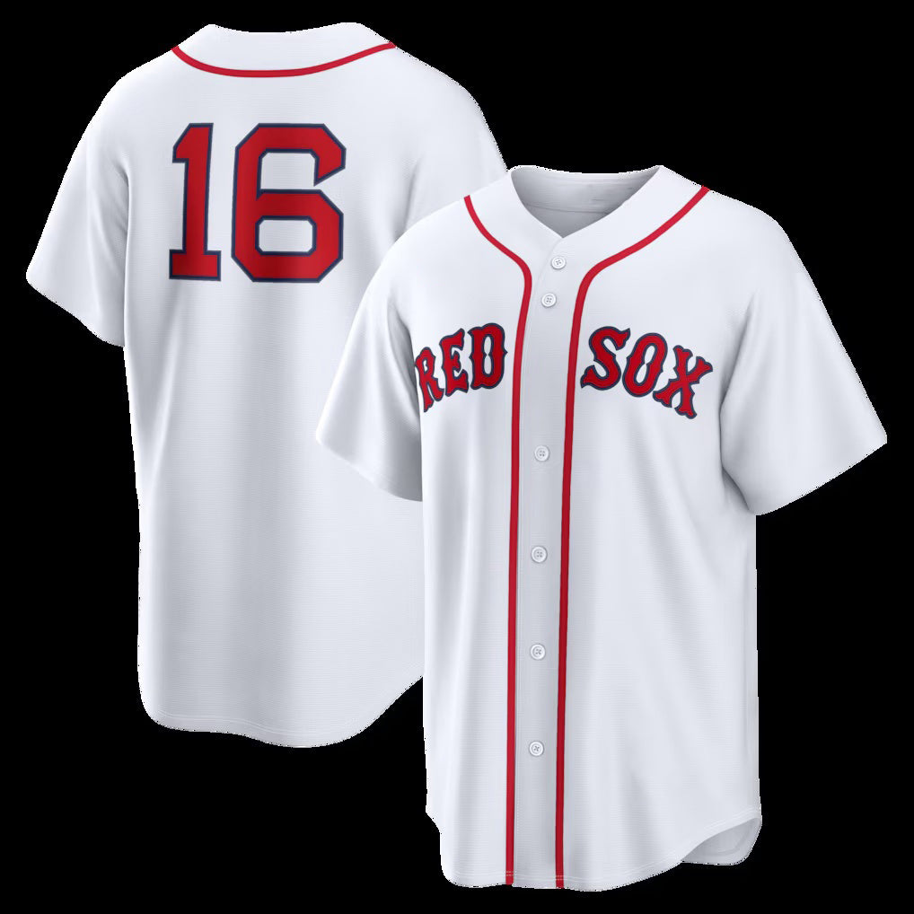 Boston Red Sox #16 Jarren Duran White Fotopoulosg Home Replica Jersey