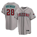 Arizona Diamondbacks #28 Nolan Arenado Player Gray Fotopoulosg Road Home Game Stitched Jerseys