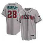 Arizona Diamondbacks #28 Nolan Arenado Player Gray Fotopoulosg Road Home Game Stitched Jerseys