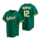 Oakland Athletics #12 Sean Murphy Green Fotopoulosg Cool Base Stitched Jersey 2