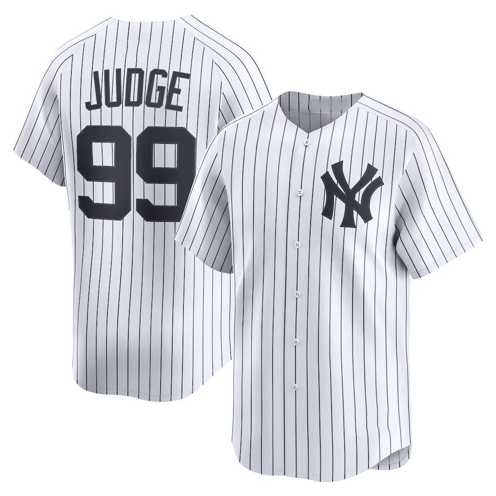 New York Yankees #99 Aaron Judge White Fotopoulosg Home Limited Player Jersey 2
