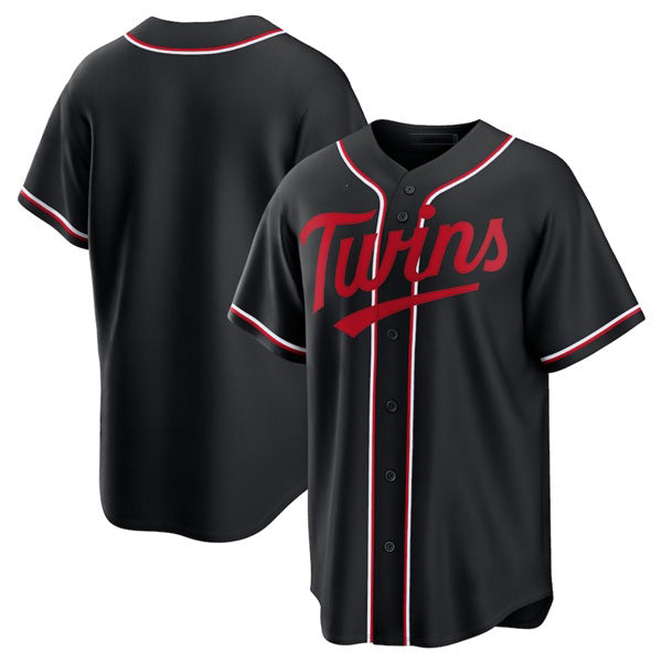 Minnesota Twins Blank Black Fotopoulosg Out Stitched Jersey