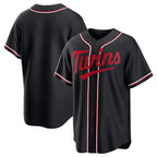 Minnesota Twins Blank Black Fotopoulosg Out Stitched Jersey