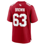 A.Cardinals #63 Evan Brown Cardinal Fotopoulosg Team Game Jersey