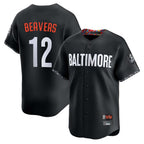 Baltimore Orioles #12 Dylan Beavers Player Black Fotopoulosg City Connect Limited Home Game Stitched Jerseys
