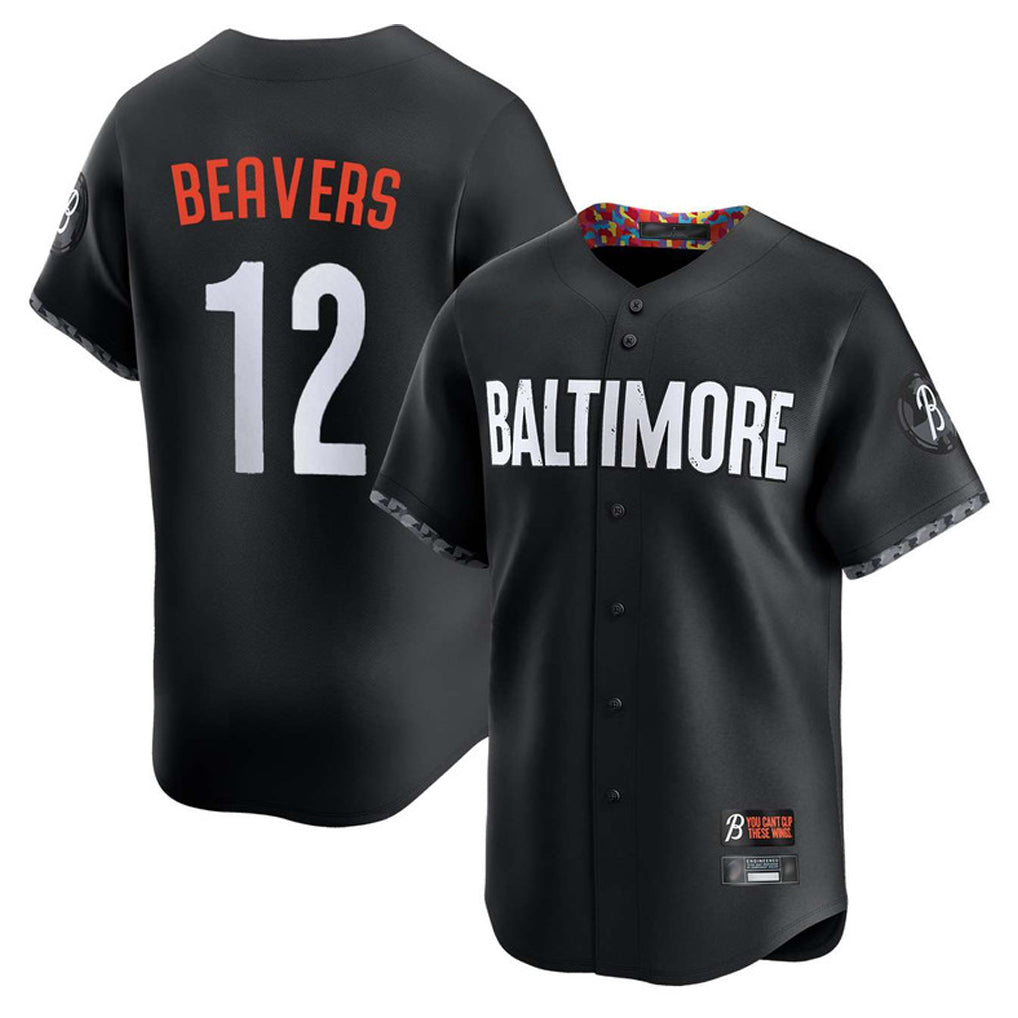 Baltimore Orioles #12 Dylan Beavers Player Black Fotopoulosg City Connect Limited Home Game Stitched Jerseys