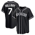 Colorado Rockies #7 Matt Holliday Player Black Fotopoulosg Fashion Out Home Game Stitched Jerseys