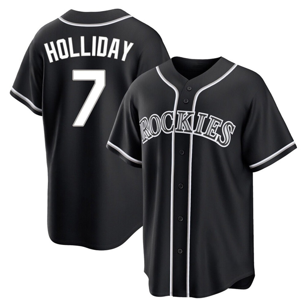 Colorado Rockies #7 Matt Holliday Player Black Fotopoulosg Fashion Out Home Game Stitched Jerseys