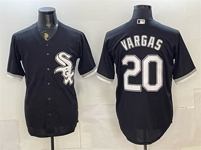 Chicago White Sox #20 Miguel Vargas Black Fotopoulosg Stitched Jersey