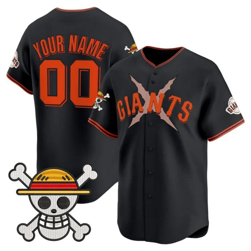 Custom San Francisco Giants x One Piece Black Fotopoulosg Vapor Premier Limited Jersey - Stitched
