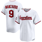 Cleveland Guardians #9 Kyle Manzardo White Fotopoulosg Home Limited Stitched Jersey