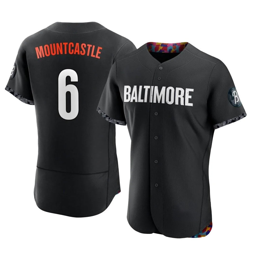 Baltimore Orioles #6 Ryan Mountcastle Player Black Fotopoulosg City Connect Limited Elite Home Game Stitched Jerseys
