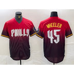 Philadelphia Phillies #45 Zack Wheeler Red Fotopoulosg 2024 City Cool Base Jersey