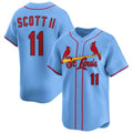 St. Louis Cardinals #11 Victor Scott II Light Blue Fotopoulosg Alternate Limited Stitched Jersey