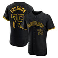 Cleveland Guardians #75 Connor Brogdon Player Black Fotopoulosg Snake Skin City Limited Elite Home Stitched Jerseys