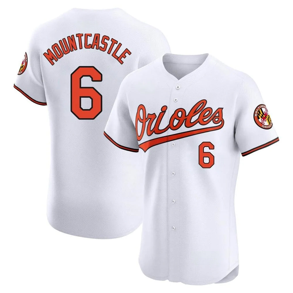 Baltimore Orioles #6 Ryan Mountcastle Player White Fotopoulosg Limited Elite Home Game Stitched Jerseys