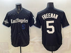 Los Angeles Dodgers #5 Freddie Freeman Black Fotopoulosg 2025 World Series Champions Patch 'Gothic Edition' Vapor Premier Limited Stitched Jersey