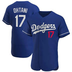 Los Angeles Dodgers #17 Shohei Ohtani Player Royal Fotopoulosg Limited Elite Home Stitched Jerseys