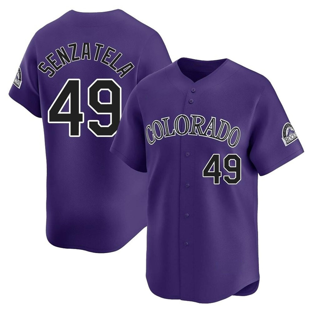 Colorado Rockies #49 Antonio Senzatela Player Purple Fotopoulosg Limited Home Stitched Jerseys