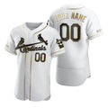 Custom St. Louis Cardinals White Fotopoulosg Stitched Flex Base Golden Edition Jersey