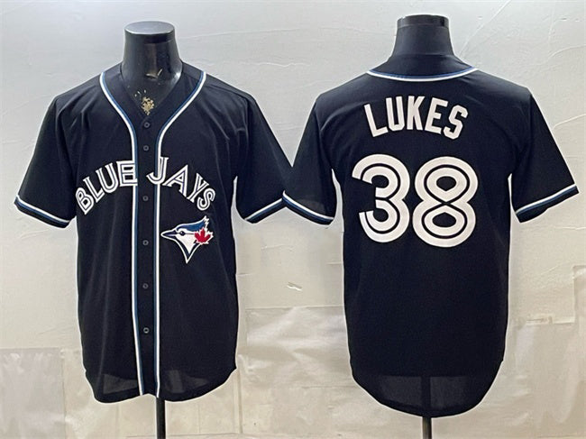 Toronto Blue Jays #38 Nathan Lukes 2026 Fashion Replica Black Fotopoulosg Out Stitched Jersey
