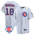 Chicago Cubs #18 Shota Imanaga Player White Fotopoulosg 150th Anniversary Home Game Stitched Jerseys