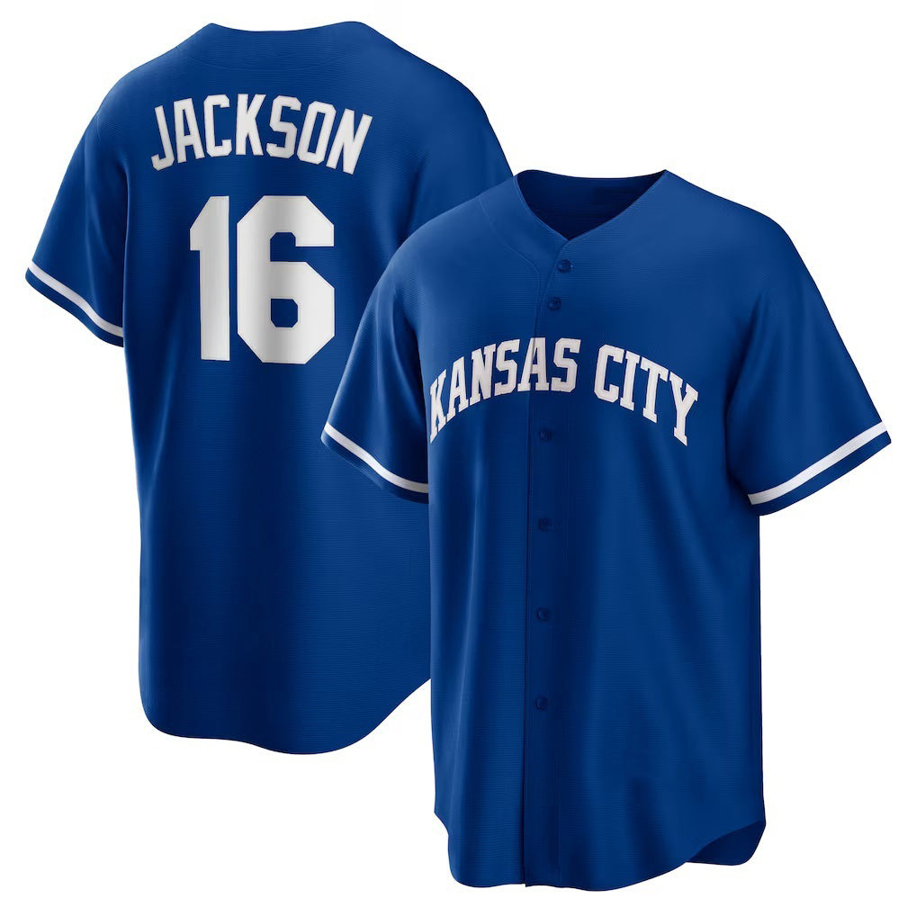 Kansas City Royals #16 Bo Jackson Rush Blue Fotopoulosg Alternate 2 Replica Jersey